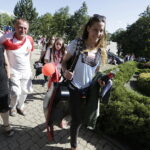 08.08.2017 Kielce. Piesza pielgrzymka diecezji kieleckiej na Jasną Górę wkracza do Kielc. / Jarosław Kubalski - Radio Kielce / Pielgrzymka wkracza do Kielc.