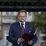 12.08.2017 Kielce. Marsz Szlakiem Pierwszej Kompanii Kadrowej wkroczył do Kielc. Szef Urzędu ds. Kombatantów Jan Józef Kasprzyk / Jarosław Kubalski - Radio Kielce / Marsz Szlakiem Pierwszej Kompanii Kadrowej wkroczył do Kielc