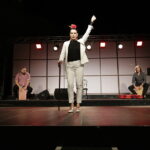 13.08.2017 Kielce. Letnia scena przed KCK. Koncert z cyklu "Tarasy Sztuki". Występ zespołu Corazon Flamenco. Magda Navarrete, Marek Fedor i Andrzej Lewocki. / Jarosław Kubalski - Radio Kielce / Koncert zespołu Corazon Flamenco przed KCK