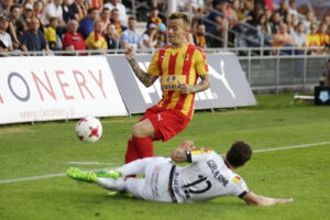 13.08.2017 Kielce. Mecz 5. kolejki LOTTO Ekstraklasy Korona Kielce - Jagiellonia Białystok. / Jarosław Kubalski - Radio Kielce / Mecz Korona Kielce - Jagiellonia Białystok.