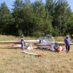 Masłów. Wypadek szybowca (17.08.2017) / Robert Felczak - Radio Kielce / 17.08.2017. Masłów. Wypadek szybowca na lotnisku