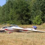 Masłów. Wypadek szybowca (17.08.2017) / Robert Felczak - Radio Kielce / 17.08.2017. Masłów. Wypadek szybowca na lotnisku