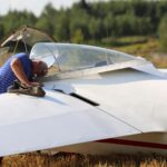 Masłów. Wypadek szybowca (17.08.2017) / Robert Felczak - Radio Kielce / 17.08.2017. Masłów. Wypadek szybowca na lotnisku