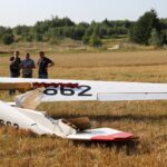 Masłów. Wypadek szybowca (17.08.2017) / Robert Felczak - Radio Kielce / 17.08.2017. Masłów. Wypadek szybowca na lotnisku