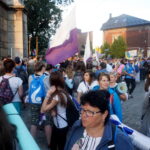 06.08.2017 Wiślica. Pielgrzymi wyruszyli z Wiślicy. / Kamil Włosowicz / Piesza pielgrzymka pod hasłem „Idźcie i głoście. Z Maryją niesiemy światu Chrystusa” wyruszyła z Wiślicy