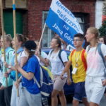 06.08.2017 Wiślica. Pielgrzymi wyruszyli z Wiślicy. / Kamil Włosowicz / Piesza pielgrzymka pod hasłem „Idźcie i głoście. Z Maryją niesiemy światu Chrystusa” wyruszyła z Wiślicy