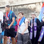 06.08.2017 Wiślica. Pielgrzymi wyruszyli z Wiślicy. / Kamil Włosowicz / Piesza pielgrzymka pod hasłem „Idźcie i głoście. Z Maryją niesiemy światu Chrystusa” wyruszyła z Wiślicy