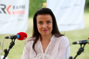 09.08.2017 Kielce. Stacja: Wakacje! Suknie ślubne w ogródku Radio Kielce. / Marzena Mąkosa / Magdalena Prokop-Elghoriny