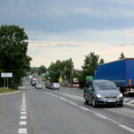 28.07.2017 Kostomłoty. Fragment drogi krajowej nr 74. / Marzena Mąkosa / Radio Kielce