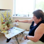 01.08.2017 Chęciny. Plener malarski w Chęcinach. / Marzena Mąkosa - Radio Kielce / Plener malarski.