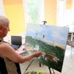 01.08.2017 Chęciny. Plener malarski w Chęcinach. / Marzena Mąkosa - Radio Kielce / Plener malarski.