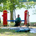 01.08.2017 Kielce. Budowa parku dla psów nad kieleckim zalewem. / Marzena Mąkosa - Radio Kielce / Park dla psów