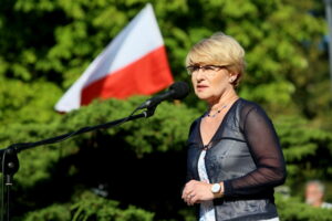 01.08.2017 Kielce. Obchody 73. rocznicy wybuchu Powstania Warszawskiego. / Marzena Mąkosa - Radio Kielce / Obchody 73. rocznicy wybuchu Powstania Warszawskiego. Naczelnik kieleckiej delegatury IPN Dorota Koczwańska - Kalita