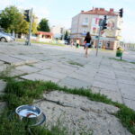 02.08.2017 Kielce. Miski z wodą dla psów. / Marzena Mąkosa - Radio Kielce / Miski z wodą dla psów na Krakowskiej Rogatce przy punkcie Ksero