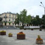 04.08.2017 Kielce. Wystawa o Marszałku Piłsudskim na placu Wolności. / Marzena Mąkosa - Radio Kielce / Plac Wolności w Kielcach