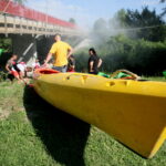 05.08.2017 Morawica. Spływ kajakowy Nidą. / Marzena Mąkosa - Radio Kielce / Spływ kajakowy Nidą