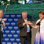 05.08.2017 Kazimierza Wielka. Potańcówka z Radiem Kielce / Marzena Mąkosa - Radio Kielce / Potańcówka z Radiem Kielce. Burmistrz Adam Bodzioch i poseł Krzysztof Lipiec