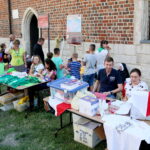 05.08.2017 Wiślica. Msza otwarcia 36. pieszej kieleckiej pielgrzymki pod przewodnictwem biskupa kieleckiego Jana Piotrowskiego. / Marzena Mąkosa - Radio Kielce / Otwarcie 36. pieszej kieleckiej pielgrzymki w Wiślicy