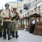 06.08.2017 Kielce. Rekonstrukcja pod Hotelem Bristol. / Marzena Mąkosa - Radio Kielce / Pod hotelem Bristol odtworzono potyczkę z 1914 roku