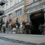 06.08.2017 Kielce. Rekonstrukcja pod Hotelem Bristol. / Marzena Mąkosa - Radio Kielce / Pod hotelem Bristol odtworzono potyczkę z 1914 roku