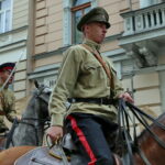 06.08.2017 Kielce. Rekonstrukcja pod Hotelem Bristol. / Marzena Mąkosa - Radio Kielce / Pod hotelem Bristol odtworzono potyczkę z 1914 roku