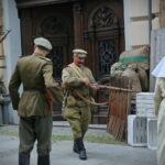 06.08.2017 Kielce. Rekonstrukcja pod Hotelem Bristol. / Marzena Mąkosa - Radio Kielce / Pod hotelem Bristol odtworzono potyczkę z 1914 roku