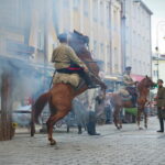 06.08.2017 Kielce. Rekonstrukcja pod Hotelem Bristol. / Marzena Mąkosa - Radio Kielce / Pod hotelem Bristol odtworzono potyczkę z 1914 roku