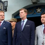 09.08.2017 Jędrzejów. Kadrówka dotarła do Jędrzejowa. / Marzena Mąkosa - Radio Kielce / Minister Jan Józef Kasprzyk, Jan Przypkowski i Piotr Przypkowski