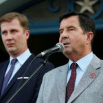 09.08.2017 Jędrzejów. Kadrówka dotarła do Jędrzejowa. / Marzena Mąkosa - Radio Kielce / Jan Przypkowski i Piotr Przypkowski