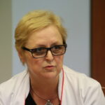 09.08.2017 Kielce. Protest personelu i pacjentów PAKS ze Starachowic przed NFZ w Kielcach. / Marzena Mąkosa - Radio Kielce / pielęgniarka oddziałowa - Małgorzata Tarnopolska