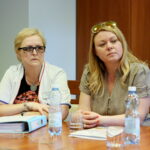 09.08.2017 Kielce. Protest personelu i pacjentów PAKS ze Starachowic przed NFZ w Kielcach. / Marzena Mąkosa - Radio Kielce / pielęgniarka oddziałowa - Małgorzata Tarnopolska, kierownik administracji - Katarzyna Gostomska