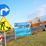 09.08.2017 Kielce. Świętokrzyskie Centrum Onkologii. Remont parkingu. / Marzena Mąkosa - Radio Kielce / Remont parkingu