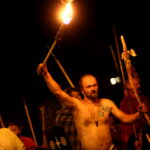 11.08.2017 Nowa Słupia. Uczestnicy Korowodu / Marzena Mąkosa - Radio Kielce / Nowa Słupia. Uroczysty Korowód z Pochodniami z okazji 51. Dymarek Świętokrzyskich.