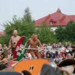 12.08.2017 Nowa Słupia. Odegranie scen batalistycznych / Marzena Mąkosa - Radio Kielce / 51. Dymarki w Centrum Kulturowo - Archeologicznym.