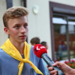 14.08.2017 Kaczyn. Uczestnik obozu - Wadzim Jabłoński / Marzena Mąkosa - Radio Kielce / Tornister Pełen Uśmiechów 2017