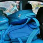 14.08.2017 Kaczyn. Tornistry, które mają być rozdane dzieciom / Marzena Mąkosa - Radio Kielce / Tornister Pełen Uśmiechów 2017