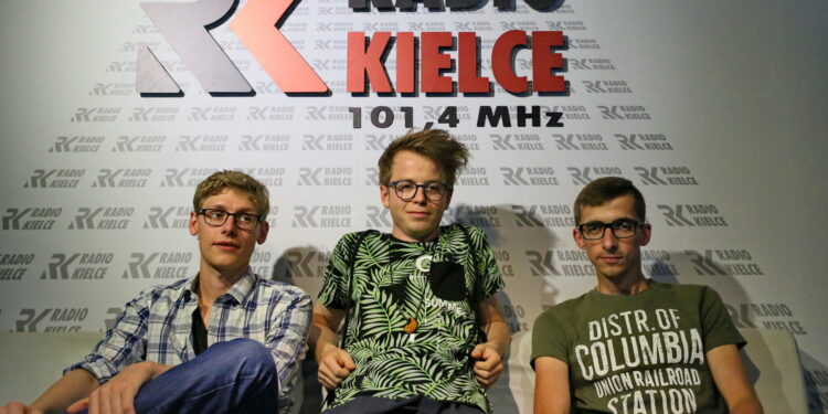 16.08.2017 Kielce. Pokolenie M. Na zdjęciu : Mateusz Kaczmarczyk, Krzysztof Komar - Essex i Michał Kita / Marzena Mąkosa - Radio Kielce / Pokolenie M. Na zdjęciu : Mateusz Kaczmarczyk, Krzysztof Komar - Essex i Michał Kita