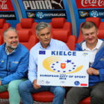 17.08.2017 Kielce. Komisja ACES Europe na stadionie Kolporter Arena / Marzena Mąkosa - Radio Kielce / Na zdjęciu : Hugo Alonso, Wiesław Wilczyński i Lukas Vorel-Adams