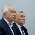 28.08.2017 Kielce. Przystanek Historia. Spotkanie „Nie oddamy sierpnia: 1980-1982”. / Marzena Mąkosa - Radio Kielce / Krzysztof Lipiec - poseł PiS, Andrzej Bętkowski - wicewojewoda świętokrzyski