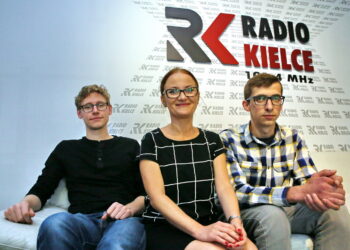 29.08.2017 Kielce. Pokolenie M. / Marzena Mąkosa - Radio Kielce / Pokolenie M. Na zdjęciu : Mateusz Kaczmarczyk, Jowita Janduła - Wójcik - nauczyciel j.polskiego oraz Michał Kita