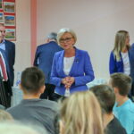 30.08.2017 Kielce. Briefing prasowy. Spotkanie sekretarza stanu w Ministerstwie Edukacji Narodowej z dziećmi z Nakła. / Marzena Mąkosa - Radio Kielce / Marzena Machałek - sekretarz stanu w Ministerstwie Edukacji Narodowej przyjechała do dzieci z Nakła