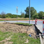 30.08.2017 Kielce. Budowa przejścia dla pieszych przy skrzyżowaniu ulic Generała Władysława Sikorskiego i Starogórskiej. / Marzena Mąkosa - Radio Kielce / Budowa przejścia dla pieszych