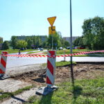 30.08.2017 Kielce. Budowa przejścia dla pieszych przy skrzyżowaniu ulic Generała Władysława Sikorskiego i Starogórskiej. / Marzena Mąkosa - Radio Kielce / Budowa przejścia dla pieszych