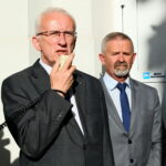 31.08.2017 Kielce. Święto Wolności i Solidarności. / Marzena Mąkosa - Radio Kielce / Waldemar Bartosz - przewodniczący świętokrzyskiej "Solidarności" i Kazimierz Mądzik - świętokrzyski kurator oświaty