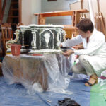 Park Etnograficzny w Tokarni. Prace konserwatorskie w kościele z Rogowa / Muzeum Wsi Kieleckiej / Park Etnograficzny w Tokarni. Prace konserwatorskie w kościele z Rogowa