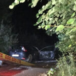 W samochodzie, który spłonął w Ciekotach znajdowały się zwłoki dwóch osób / Dawid Skowroński - TVP3 Kielce / W samochodzie, który spłonął w Ciekotach znajdowały się zwłoki dwóch osób