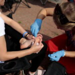 09.08.2017 Przemarsz pielgrzymki. / Włodzimierz Batóg - Radio Kielce / Pielgrzymka