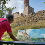 09.08.2017 Chęciny. Plener malarski. / Wiktor Dziarmaga - Radio Kielce / Plener malarski w Chęcinach.