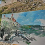 09.08.2017 Chęciny. Plener malarski. / Wiktor Dziarmaga - Radio Kielce / Plener malarski w Chęcinach.