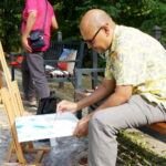 09.08.2017 Chęciny. Plener malarski. / Wiktor Dziarmaga - Radio Kielce / Plener malarski w Chęcinach. Ambasador Bangladeszu.